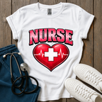 Red Nurse Heart T-Shirt