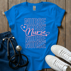 Pink Stacked Nurse T-Shirt