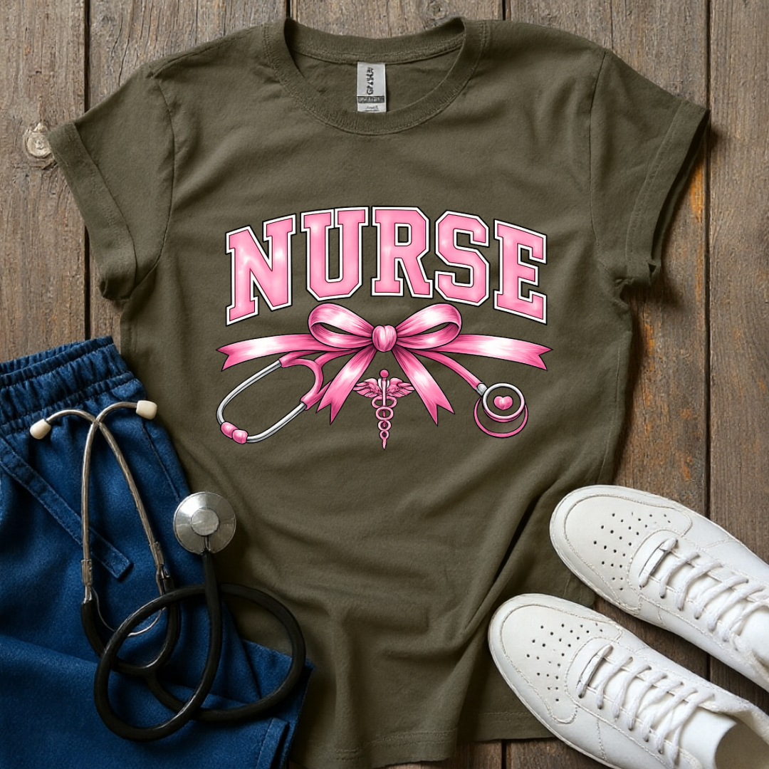 Nurse Babe Bow T-Shirt