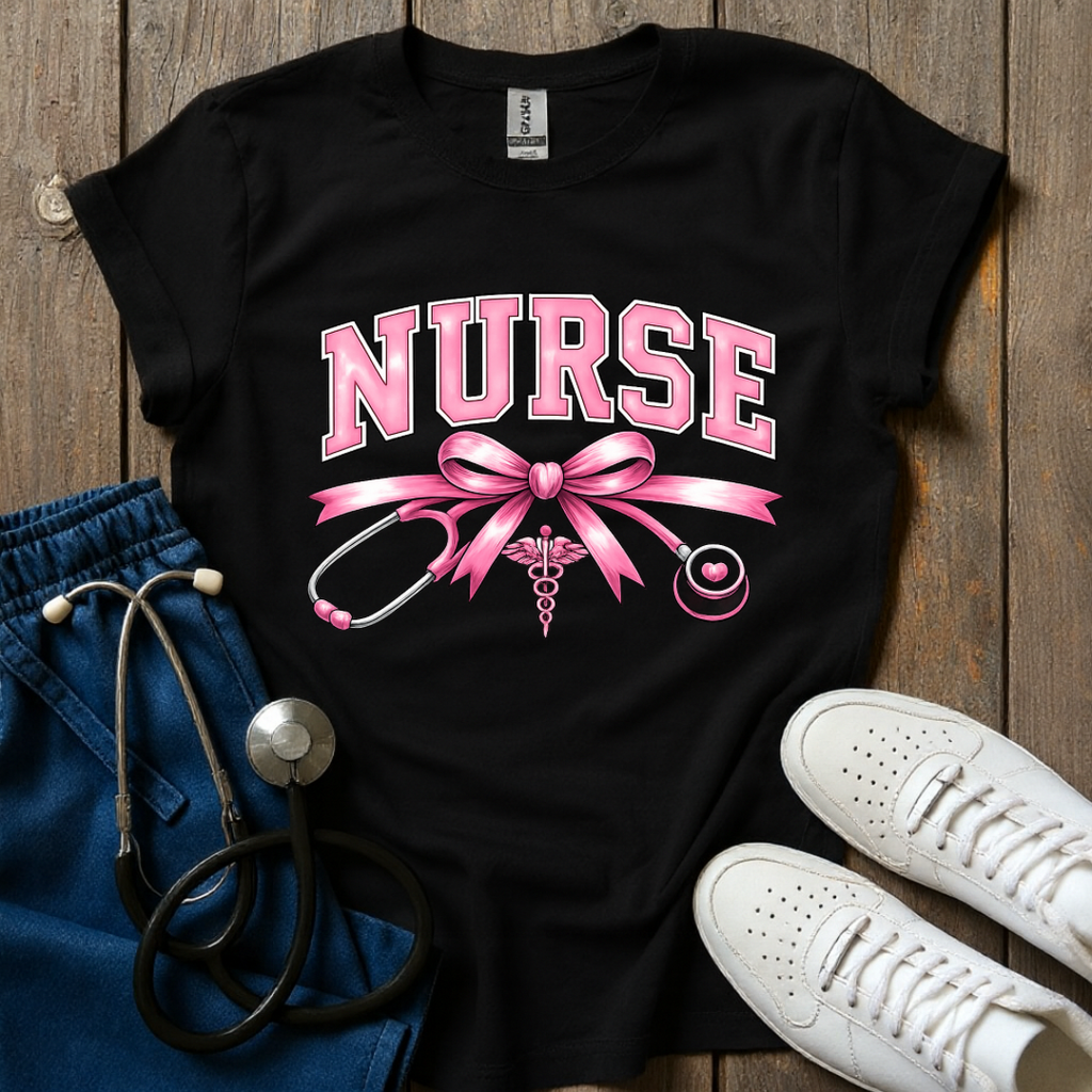 Nurse Babe Bow T-Shirt