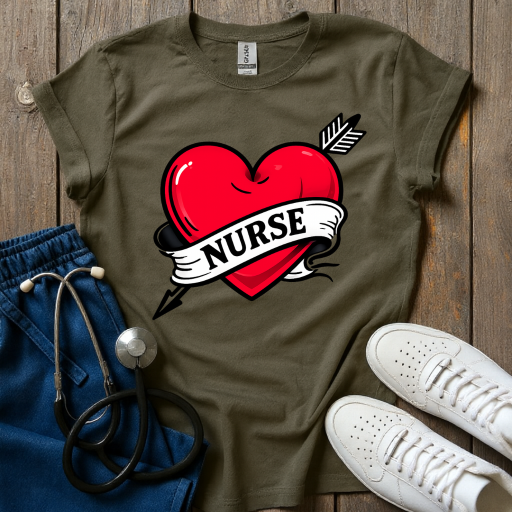 Nurse Arrow Heart T-Shirt