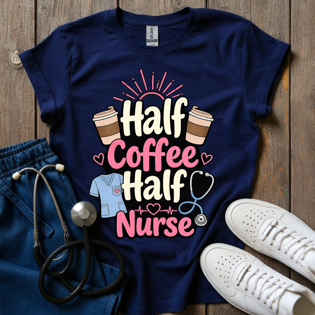 Half Coffee Half Nurse T-Shirt