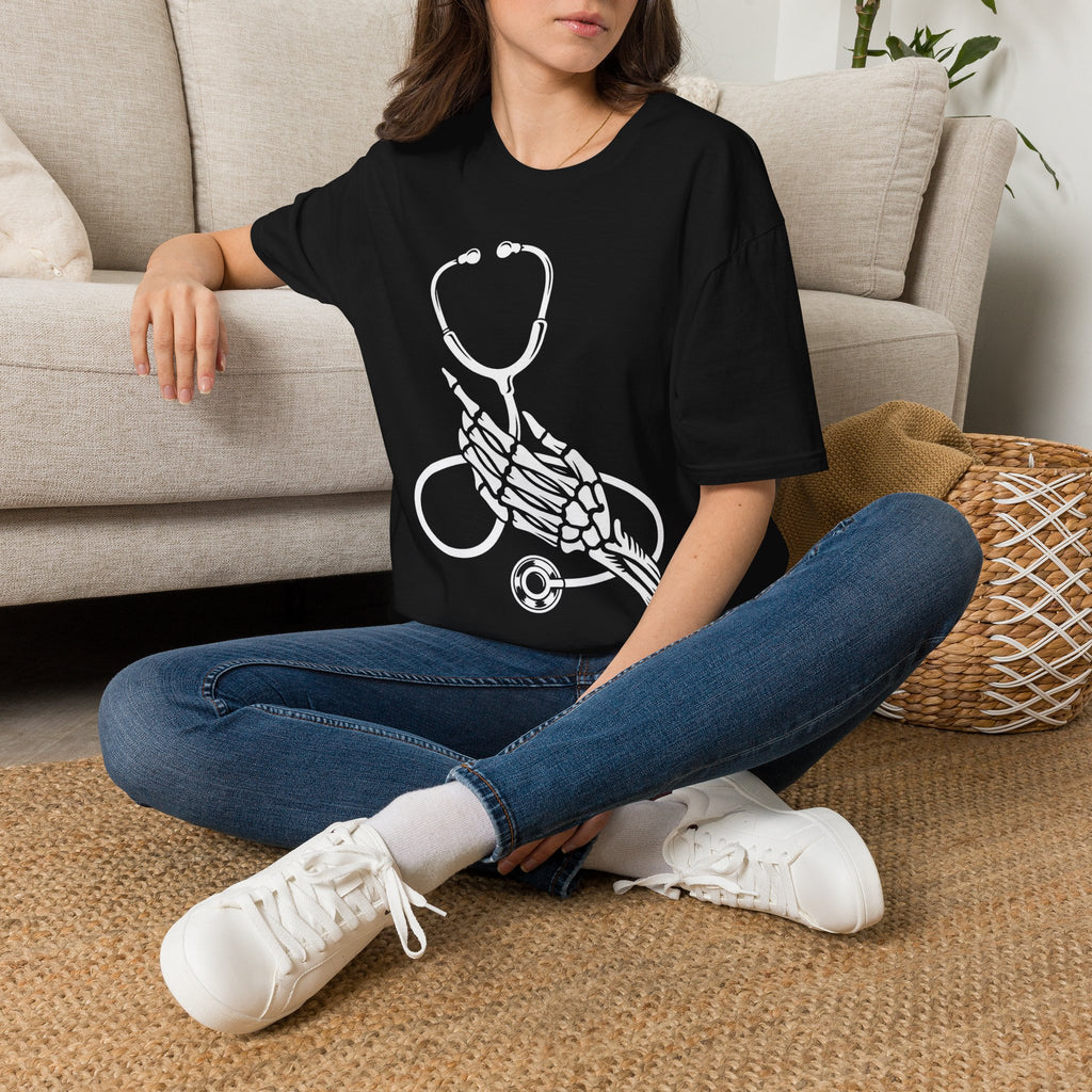 Skeleton Hand Stethoscope T-Shirt