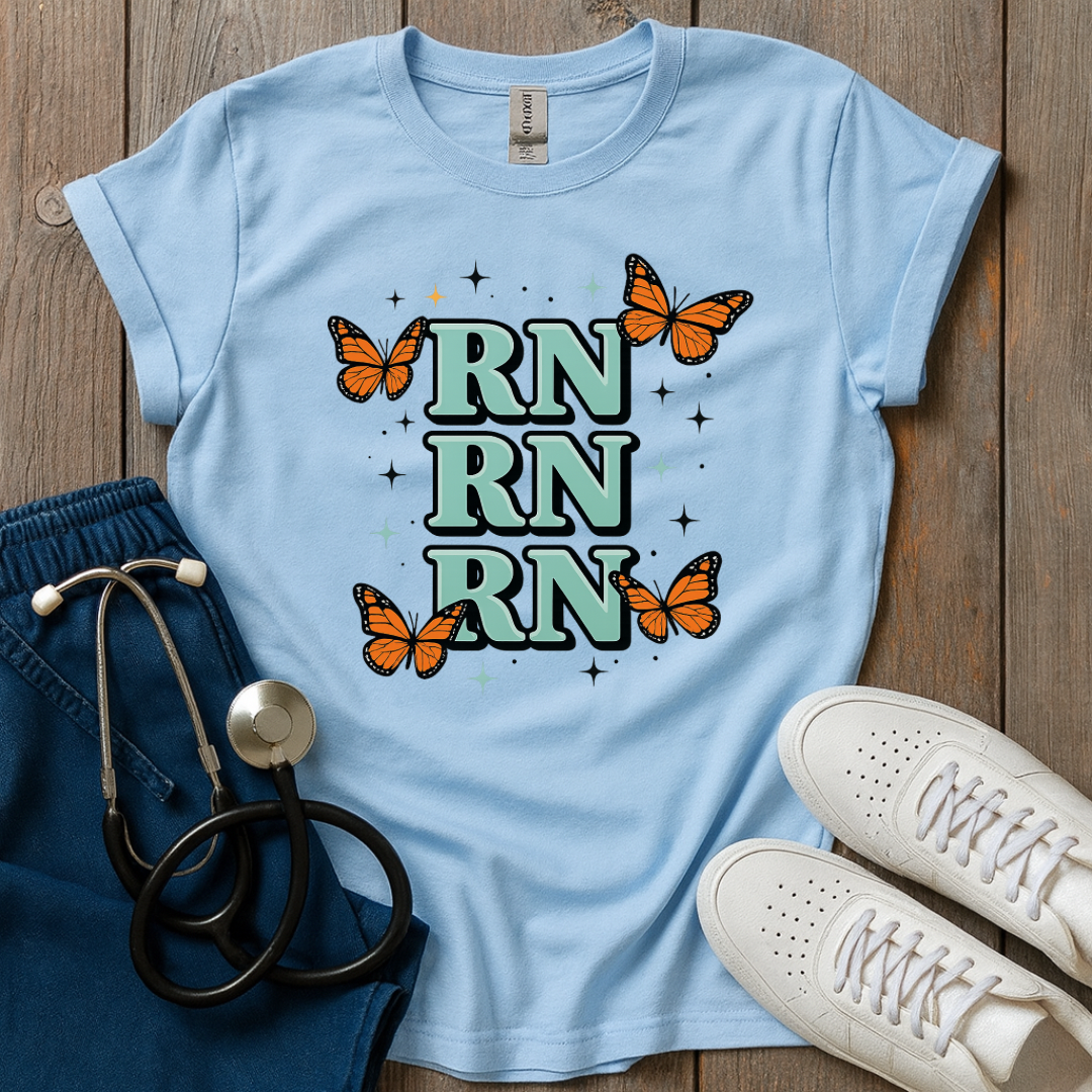 RN And Butterflies T-Shirt