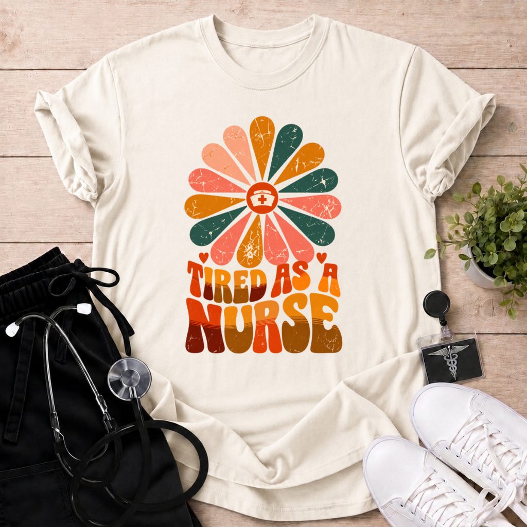 Tired As A Nurse Retro T-Shirt