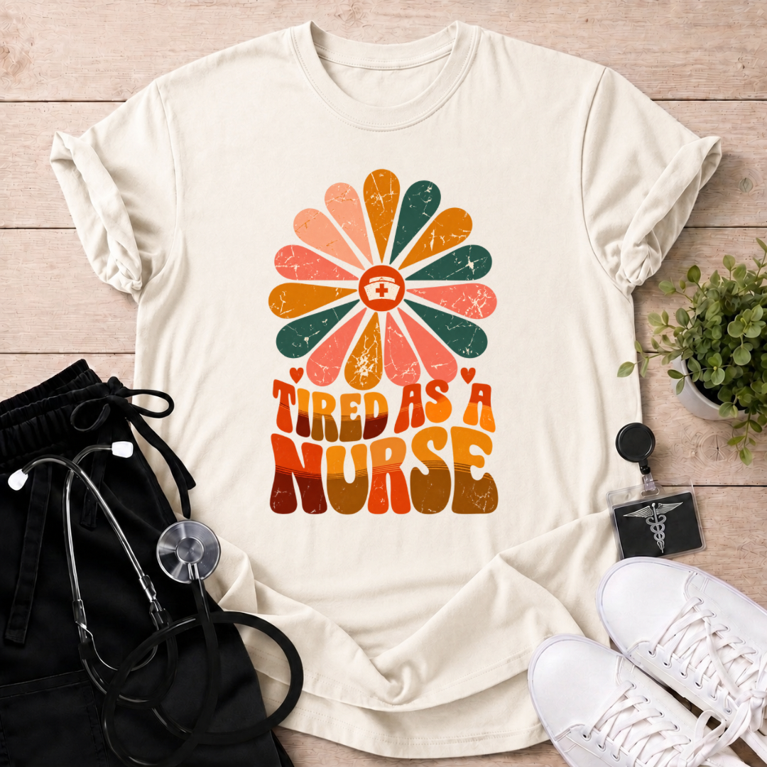 Tired As A Nurse Retro T-Shirt