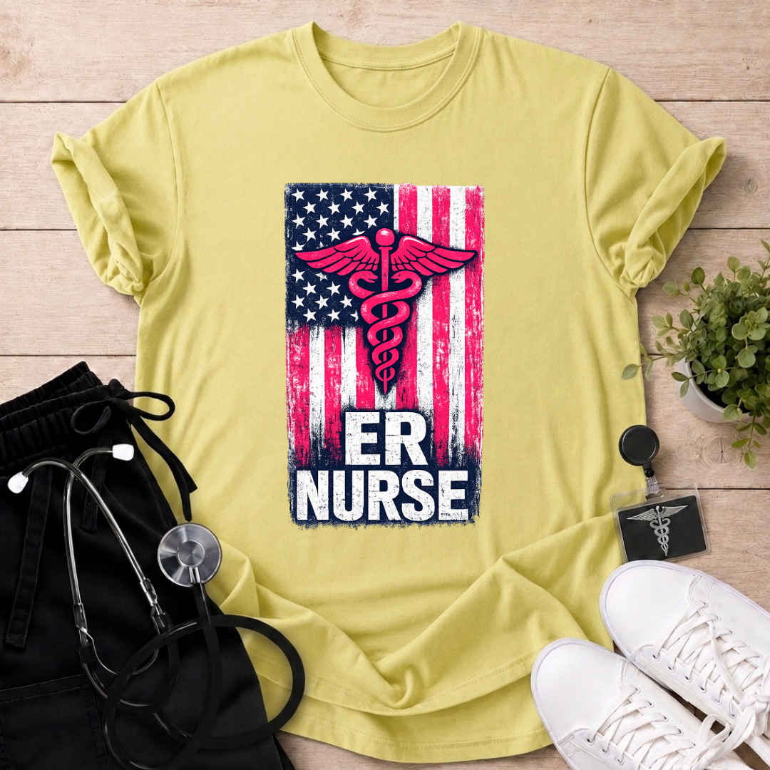 ER Nurse Flag T-Shirt