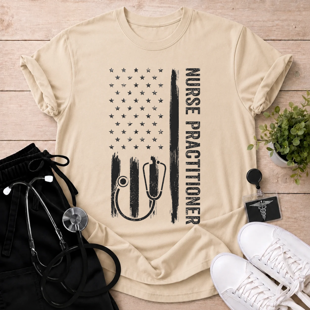 Nurse Practitioner Flag  T-Shirt