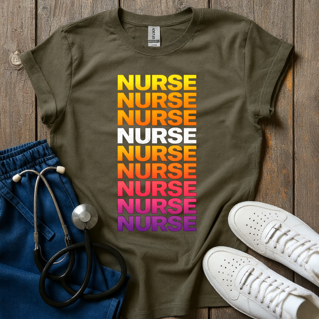 Color Fade Nurse T-Shirt