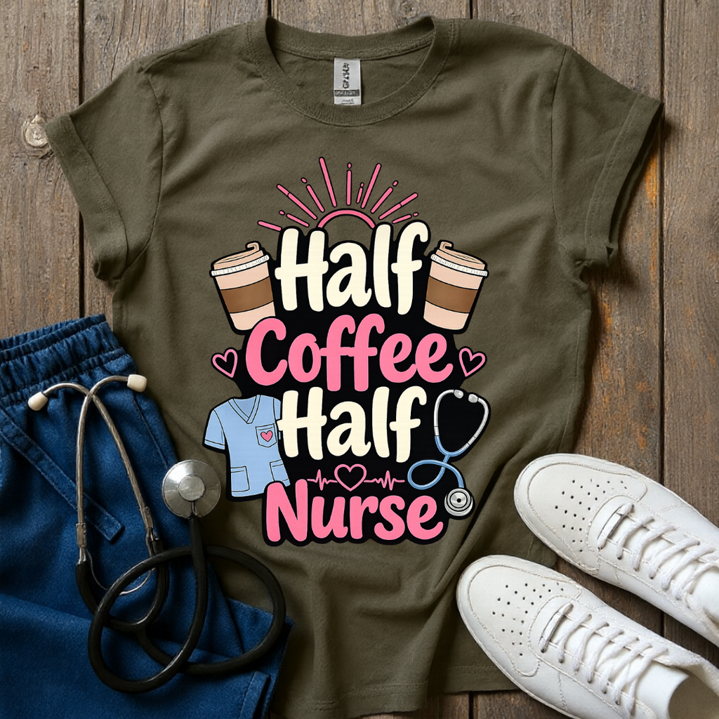 Half Coffee Half Nurse T-Shirt