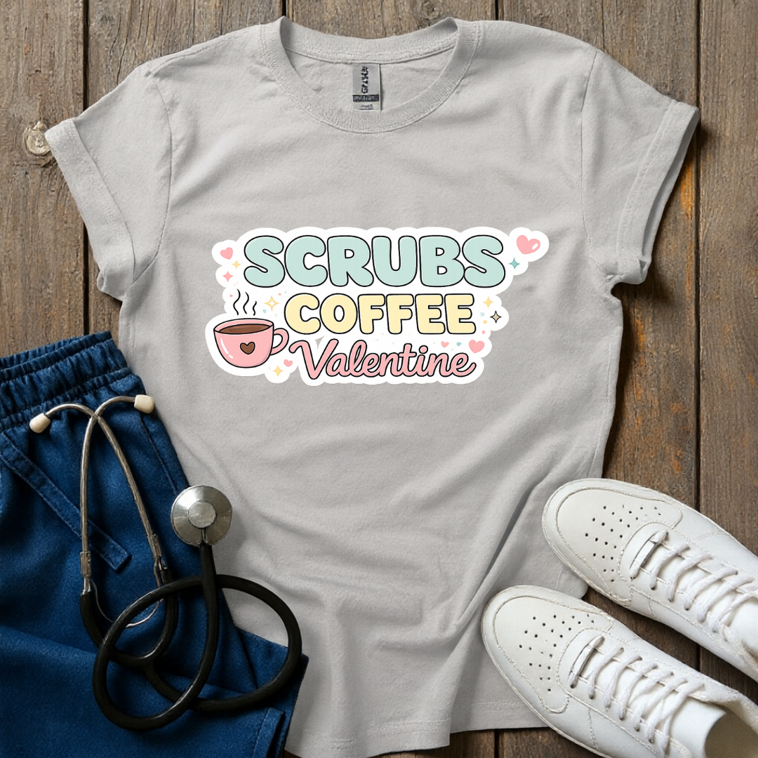 Scrubs, Coffee, Valentine T-Shirt