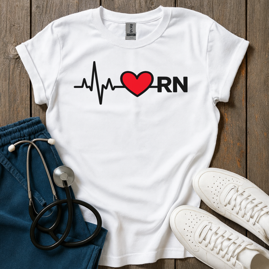 EKG Heart RN T-Shirt