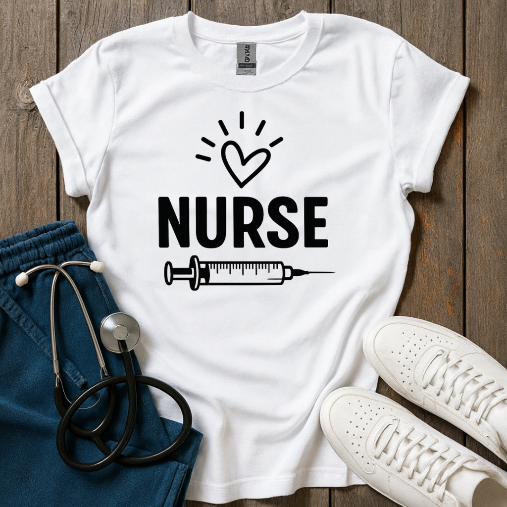 Heart Nurse Syringe T-Shirt