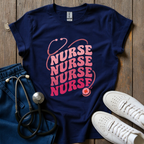 Pink Nurse Repeat T-Shirt