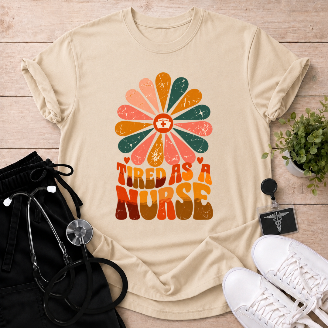 Tired As A Nurse Retro T-Shirt