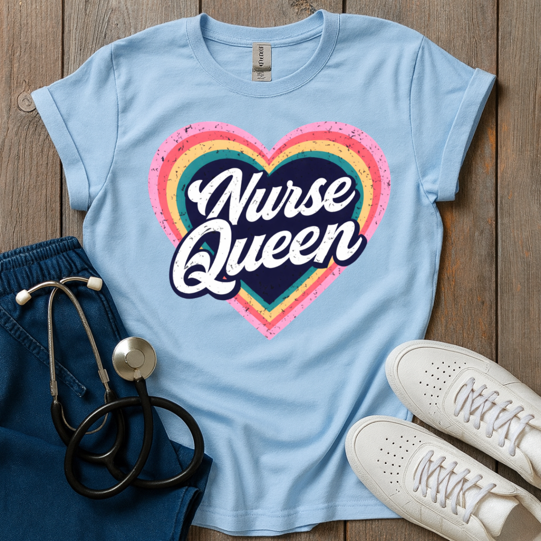 Heart Nurse Queen T-Shirt