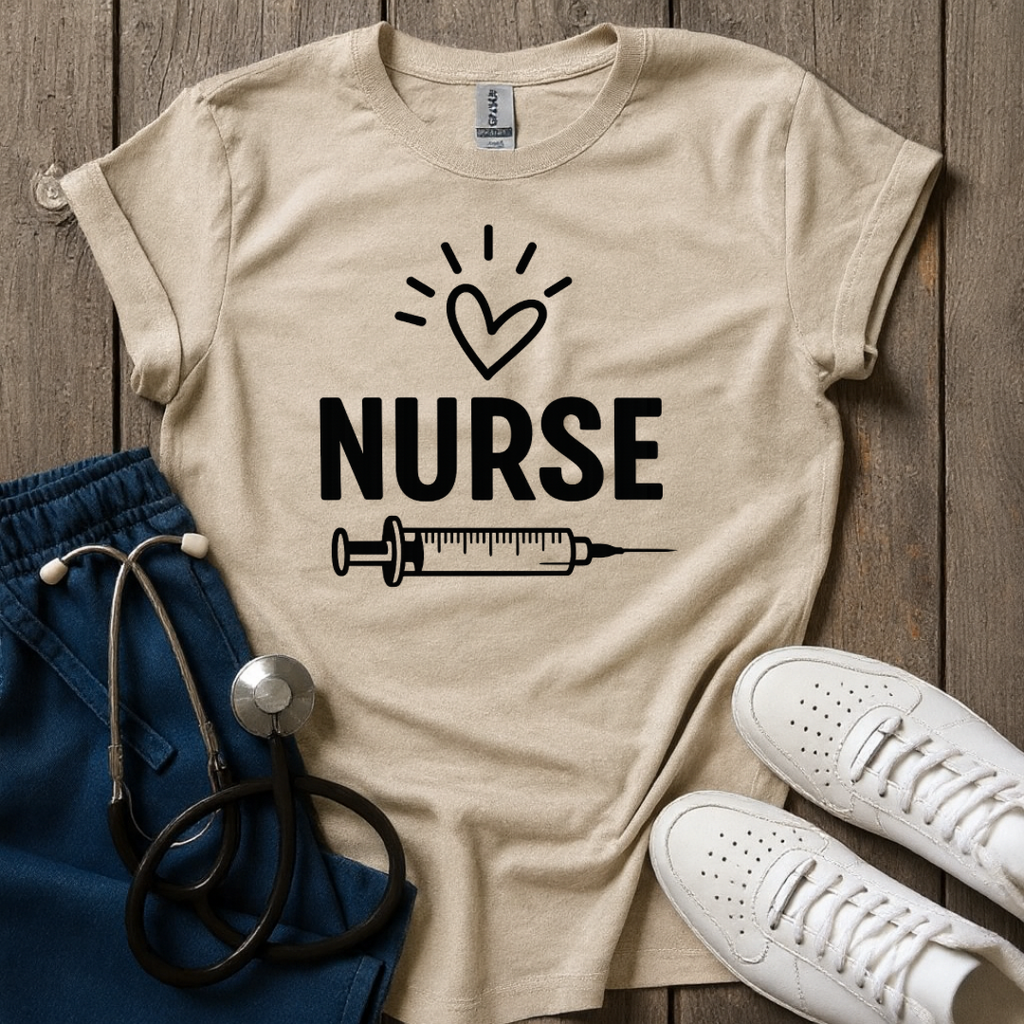 Heart Nurse Syringe T-Shirt