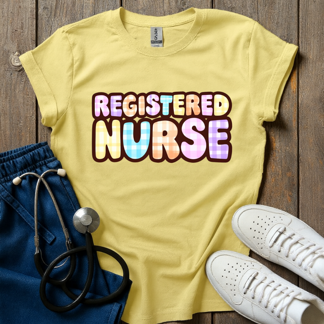 Plaid Nurse T-Shirt