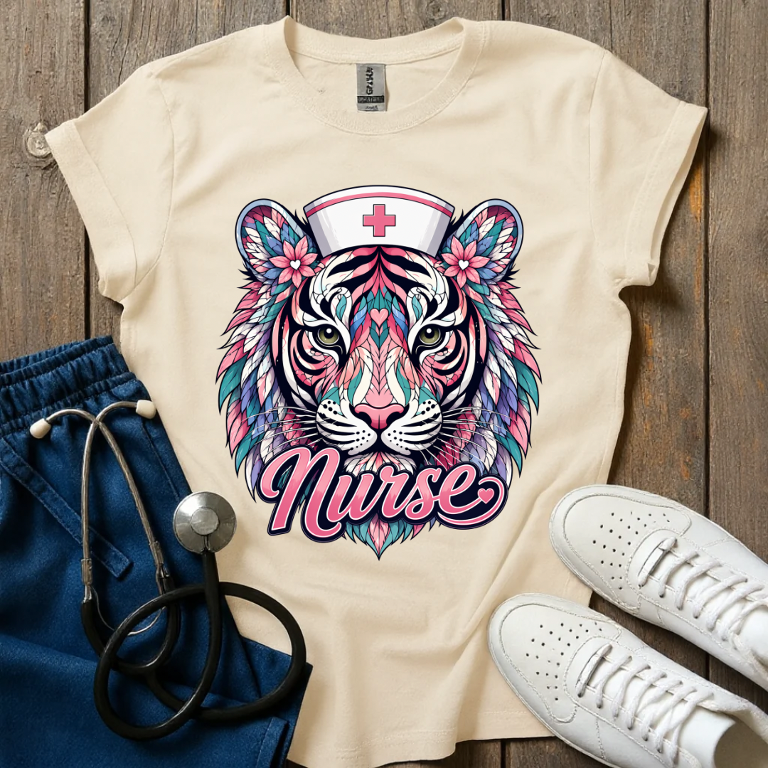 Boho Tiger Nurse T-Shirt