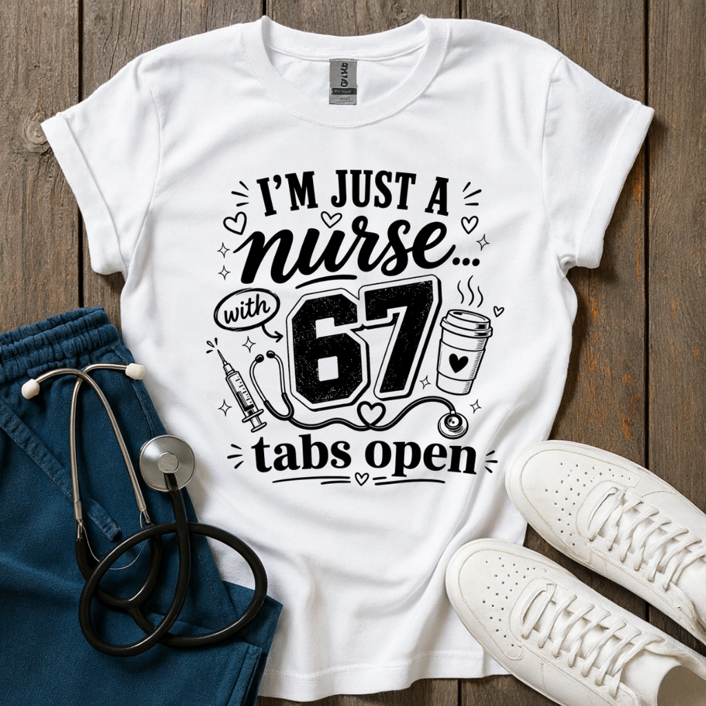 67 Tabs Open T-Shirt