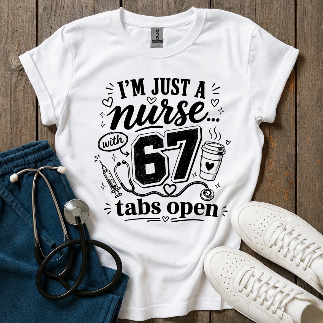 67 Tabs Open T-Shirt