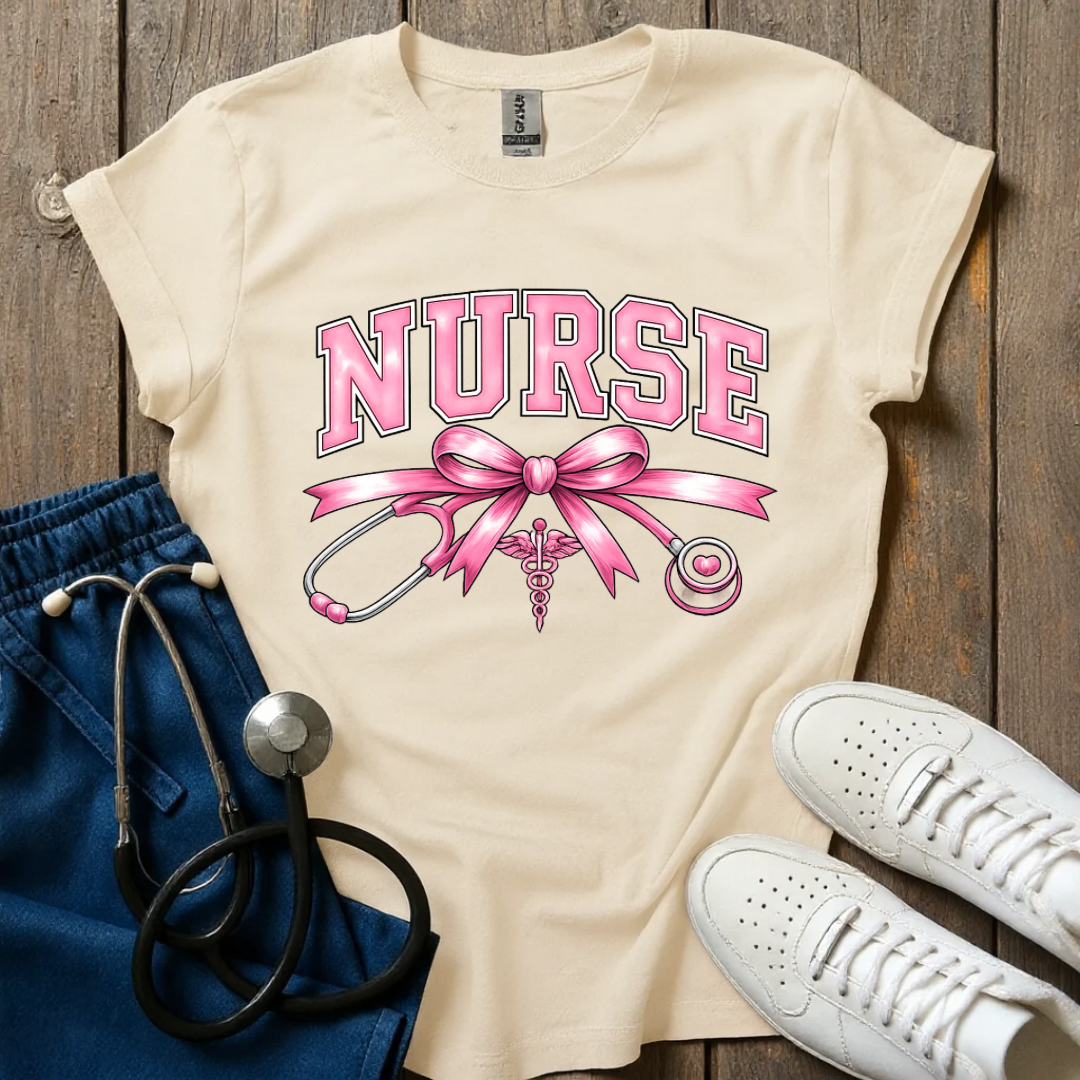 Nurse Babe Bow T-Shirt