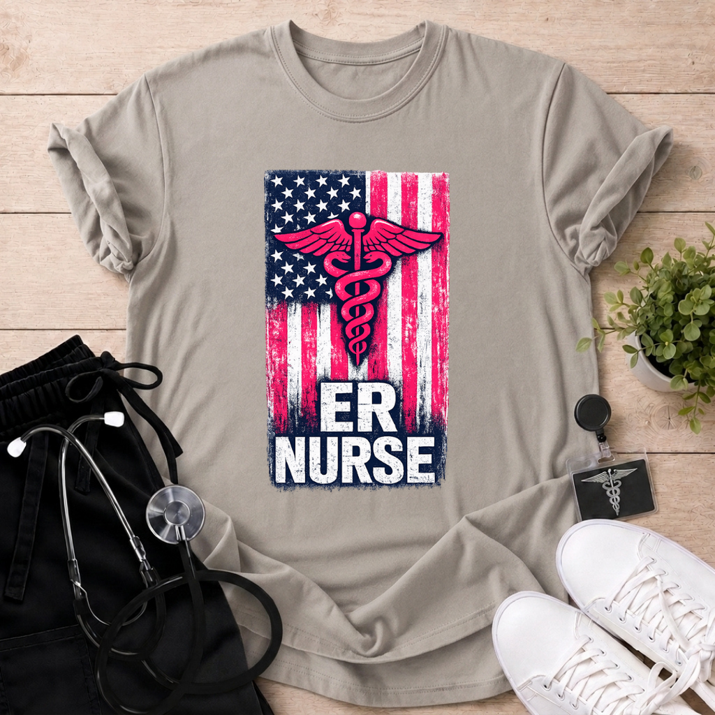 ER Nurse Flag T-Shirt