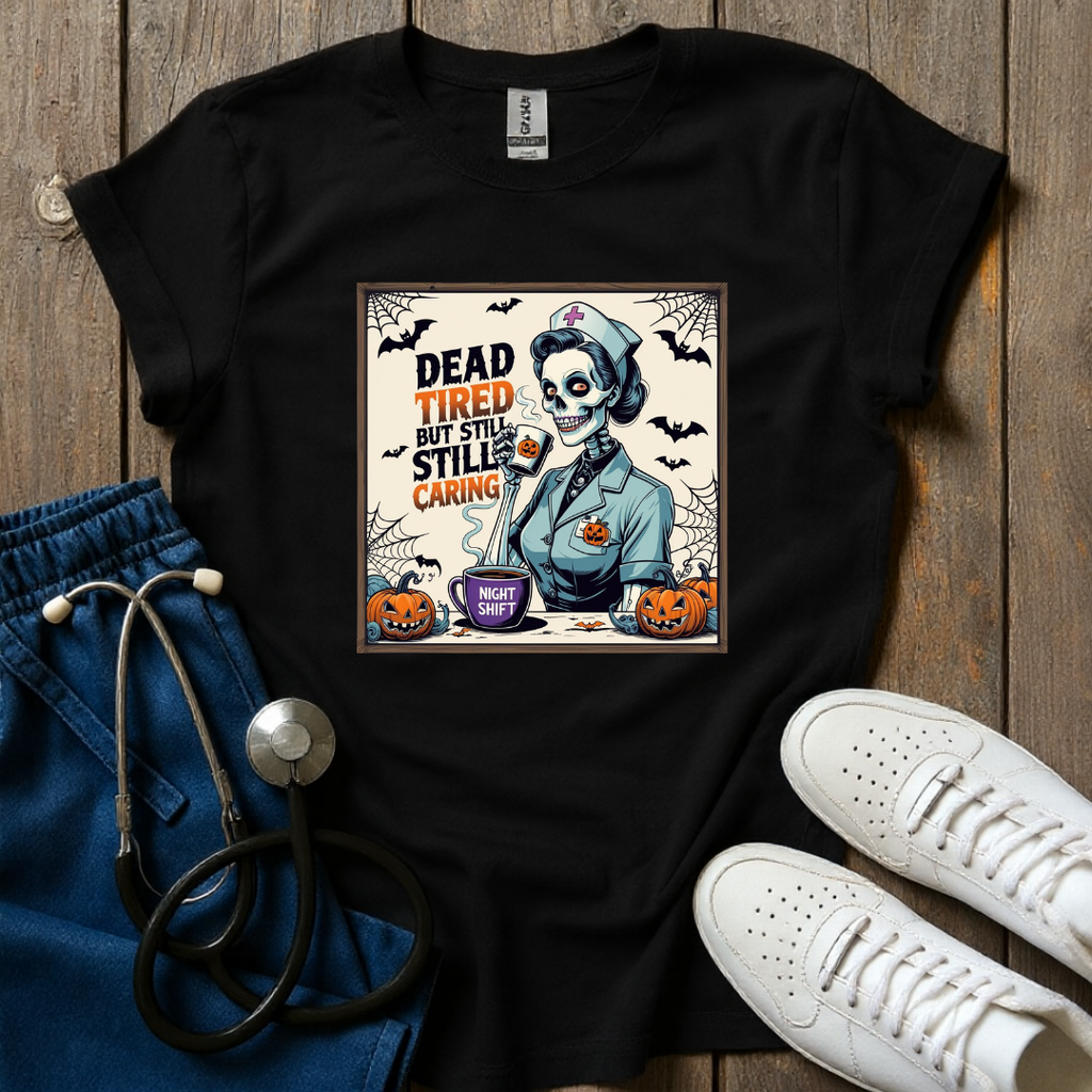 Dead Tired Still Caring T-Shirt