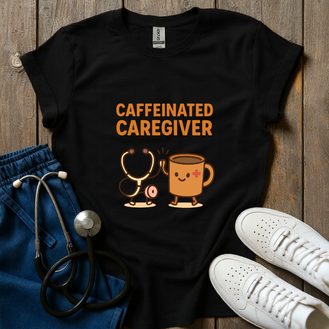 Caffeinated Caregiver T-Shirt