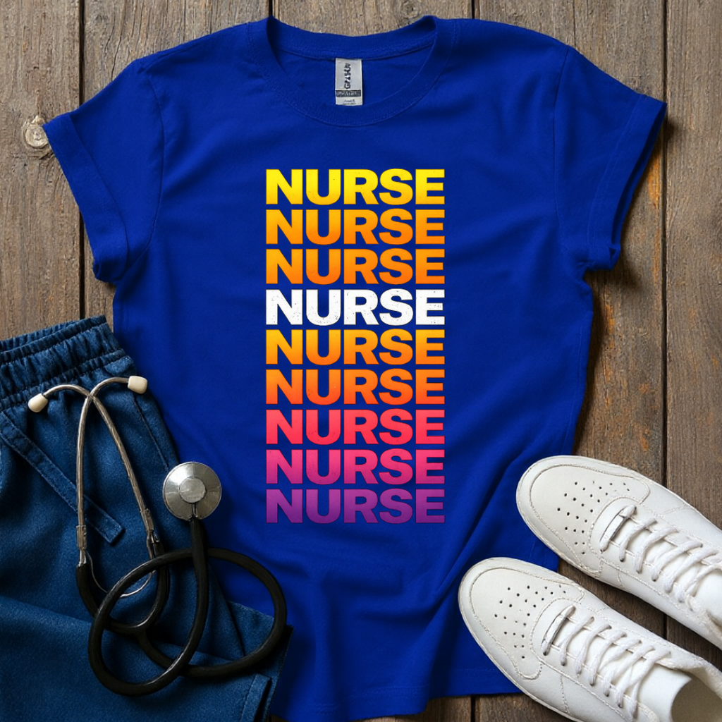 Color Fade Nurse T-Shirt