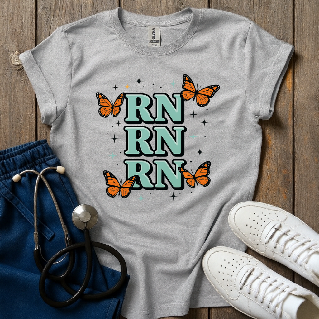 RN And Butterflies T-Shirt