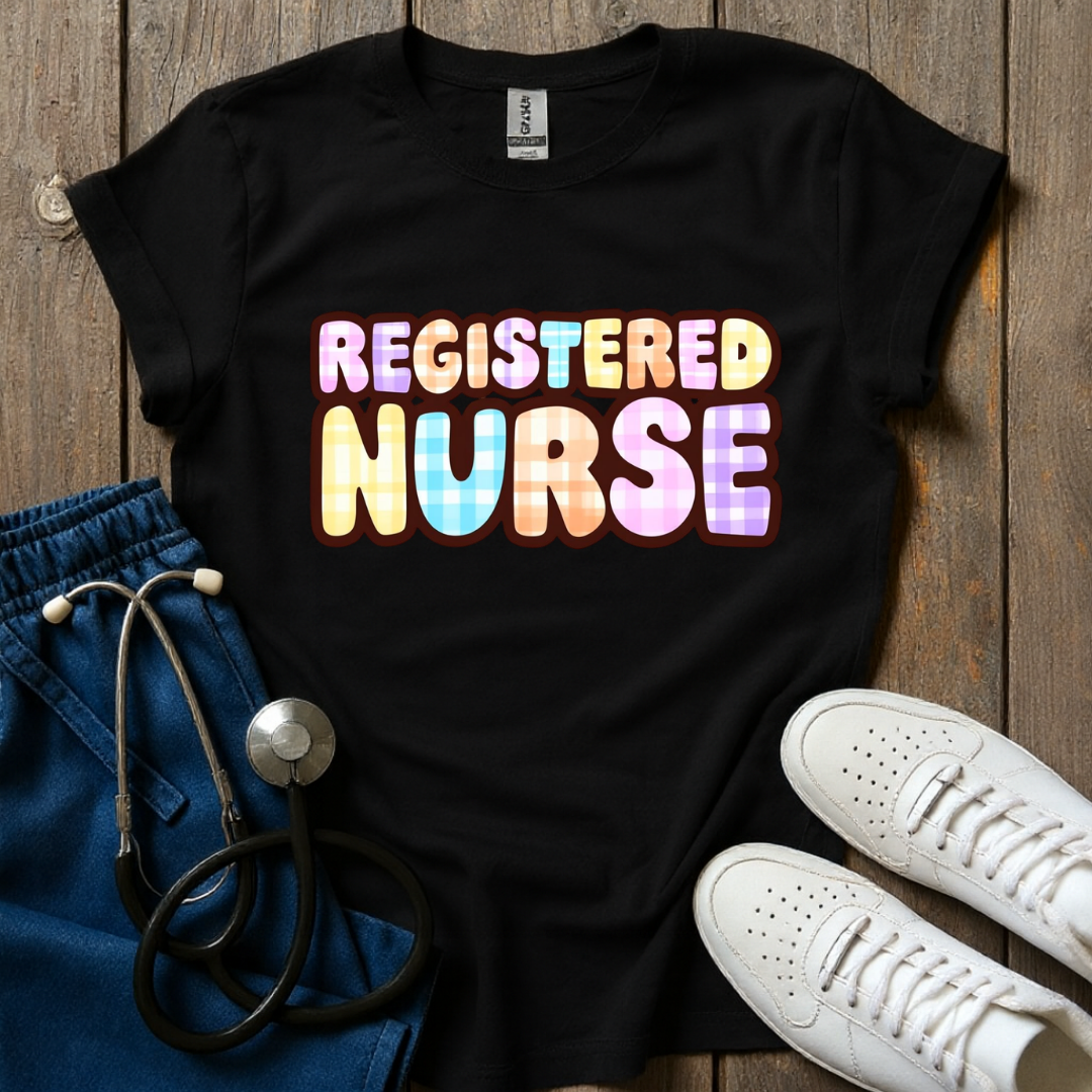 Plaid Nurse T-Shirt