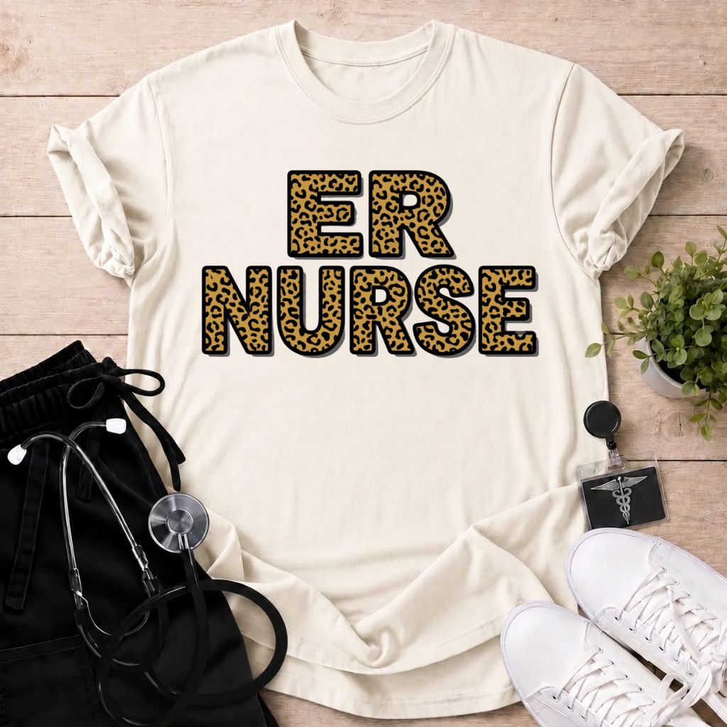 Leopard ER Nurse T-Shirt