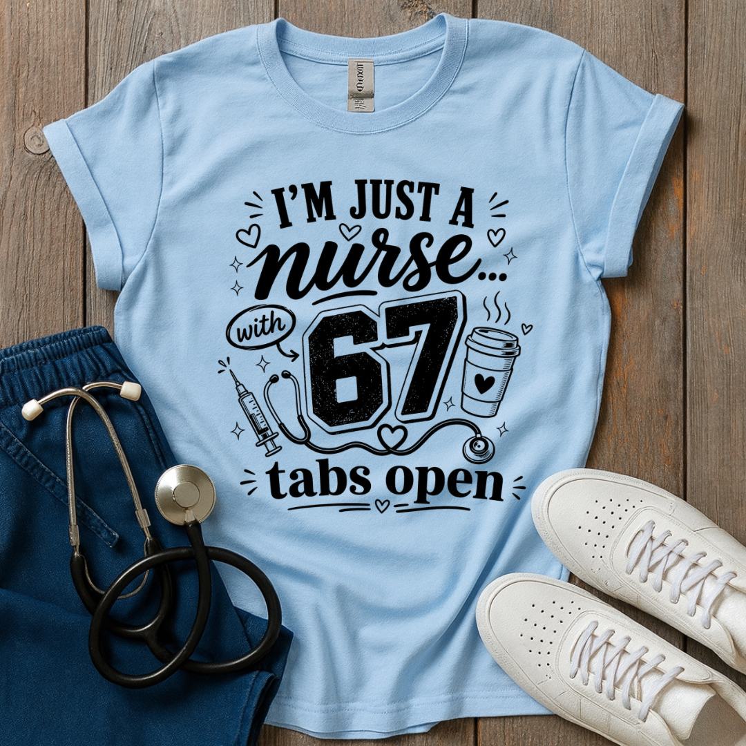 67 Tabs Open T-Shirt