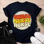 Nurse x3 Retro Bubble T-Shirt