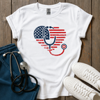 Patriotic Stethoscope Heart T-Shirt