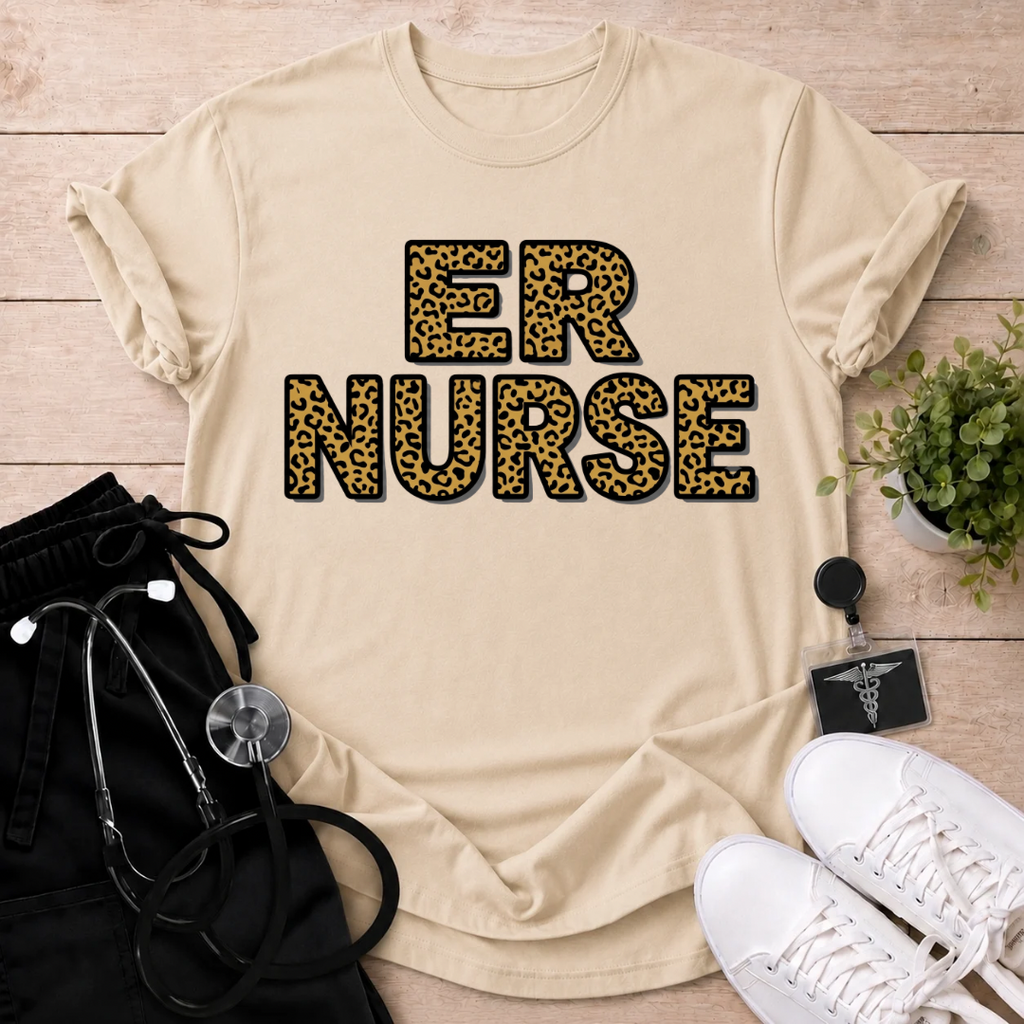 Leopard ER Nurse T-Shirt