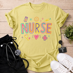 Happy Nurse Doodles T-Shirt