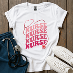 Pink Nurse Repeat T-Shirt