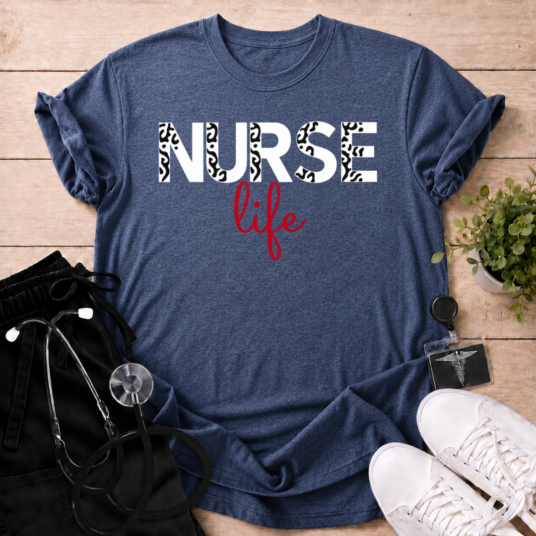 Nurse Life Print T-Shirt