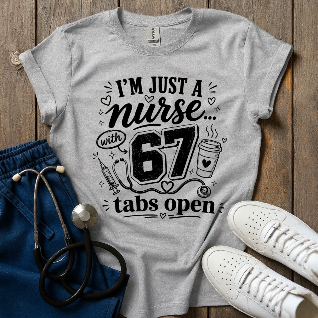 67 Tabs Open T-Shirt