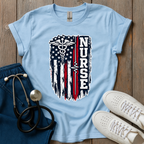 Vintage Nurse American Flag T-Shirt