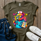 Colorful Nurse Bear T-Shirt