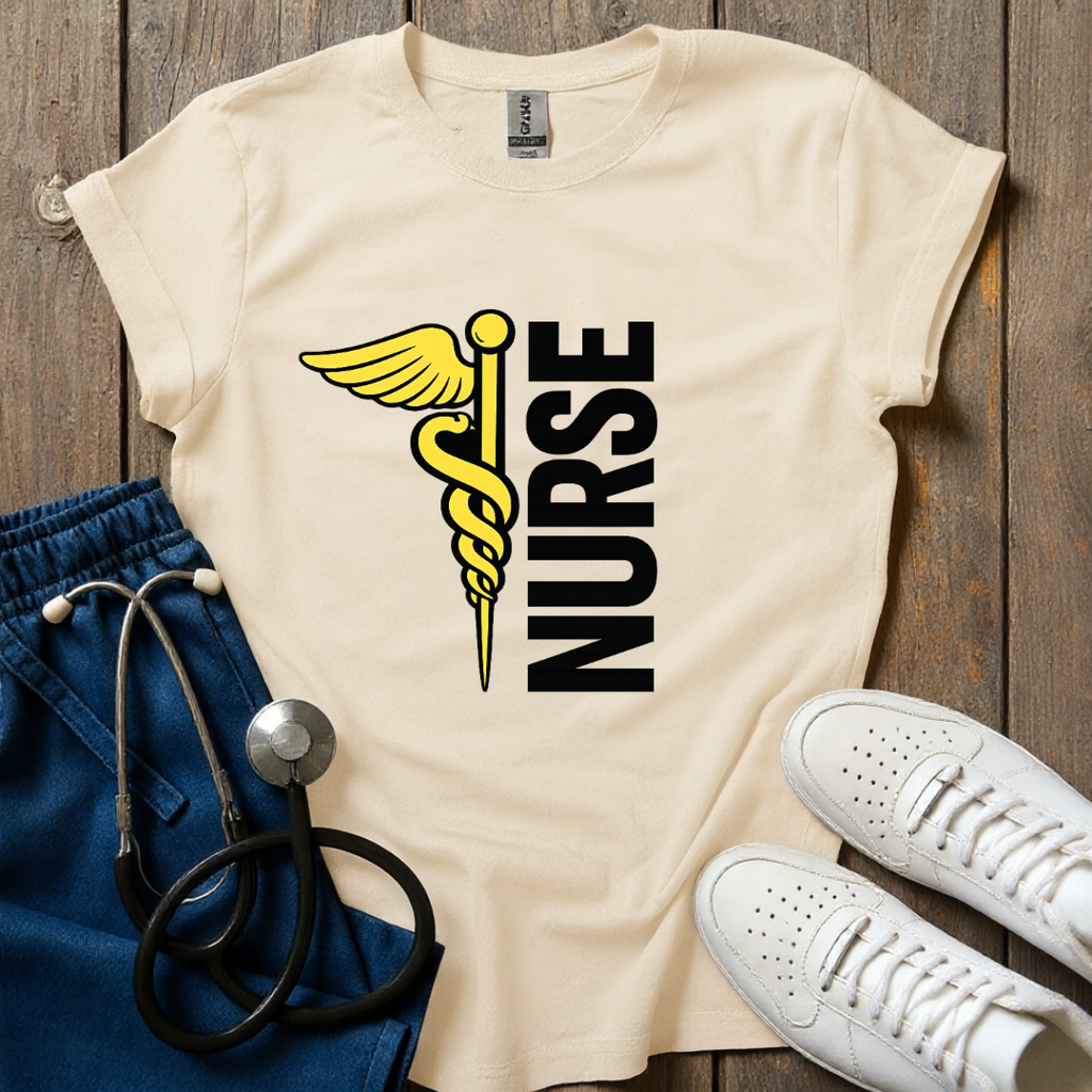 Golden Nurse Symbol T-Shirt