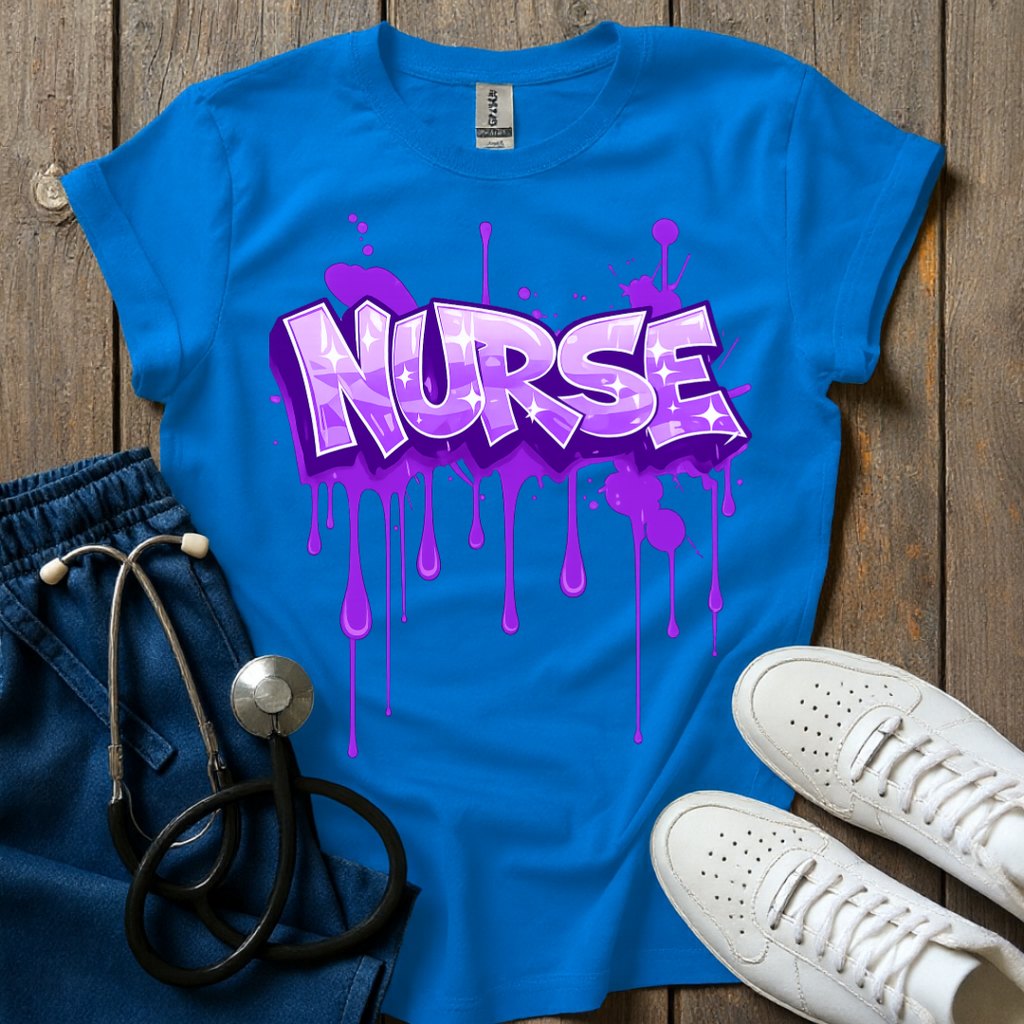 Purple Splash Nurse T-Shirt