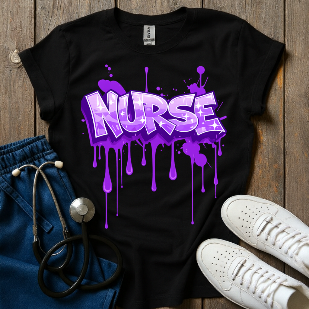 Purple Splash Nurse T-Shirt