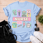 Cute Nurse Icons T-Shirt