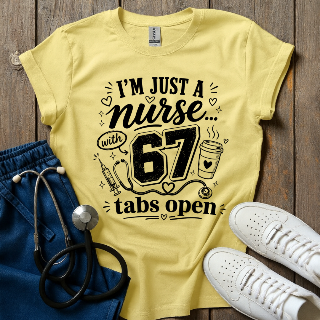 67 Tabs Open T-Shirt