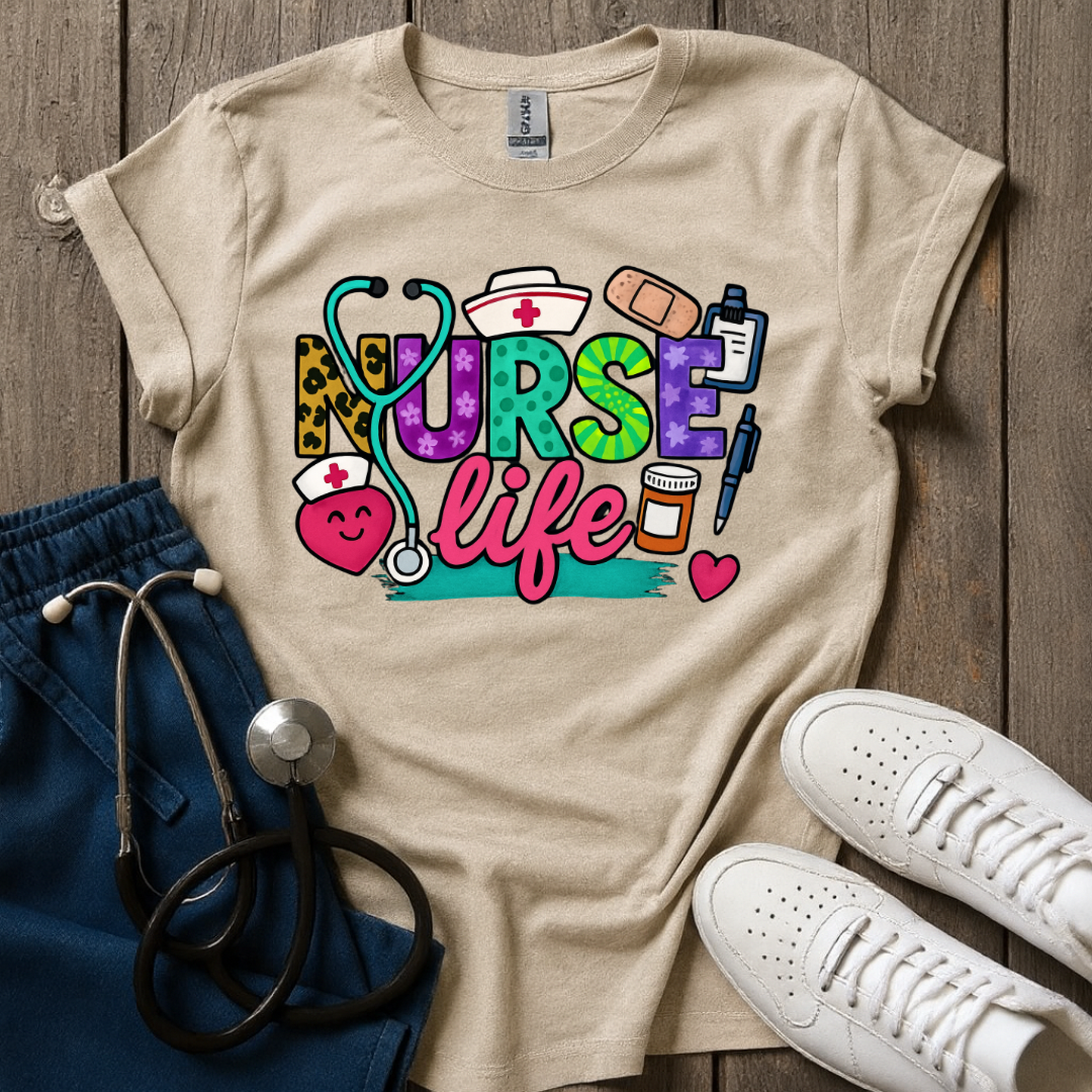 Colorful Nurse Life T-Shirt