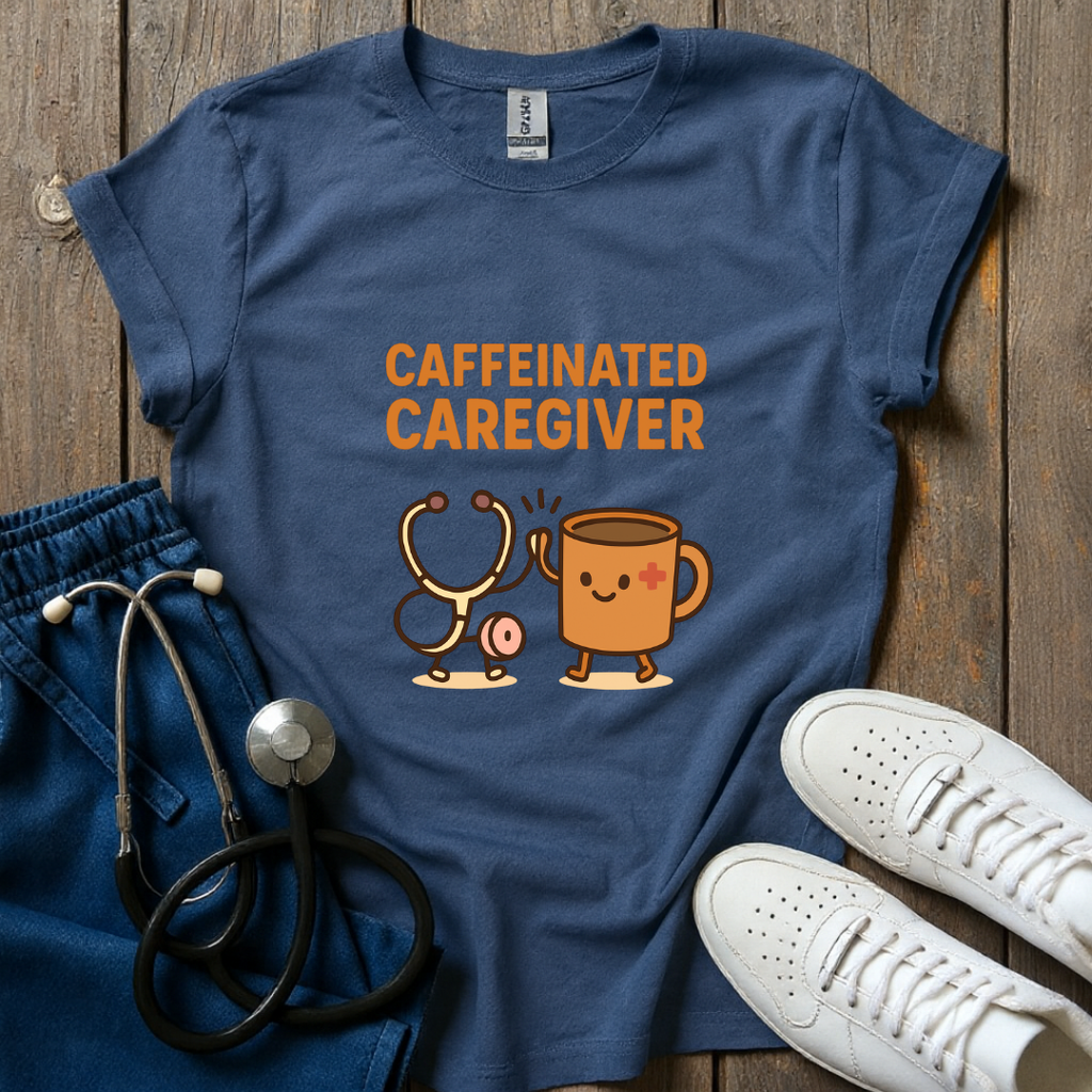 Caffeinated Caregiver T-Shirt
